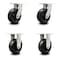 Service Caster 8 Inch Extra Heavy Duty Phenolic Wheel Caster Swivel 2 Rigid SCC, 4PK SCC-KP92S830-PHR-2-R-2 - alternate 4